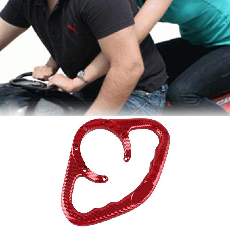Luckmart Motorcycle Aluminium Rear Passenger Gas Tank Bar Handle Grip Bar Handlebar Grab 7 Holes Compatible for Honda CBR600 CBR900 CBR929 CBR954 CBR250 CBR400 CBR1000 CBR1100 Red - Image 2